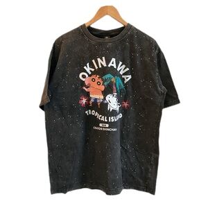 Crayon Shin-chan Okinawa Glitter Unisex 90s Style T-Shirt, L